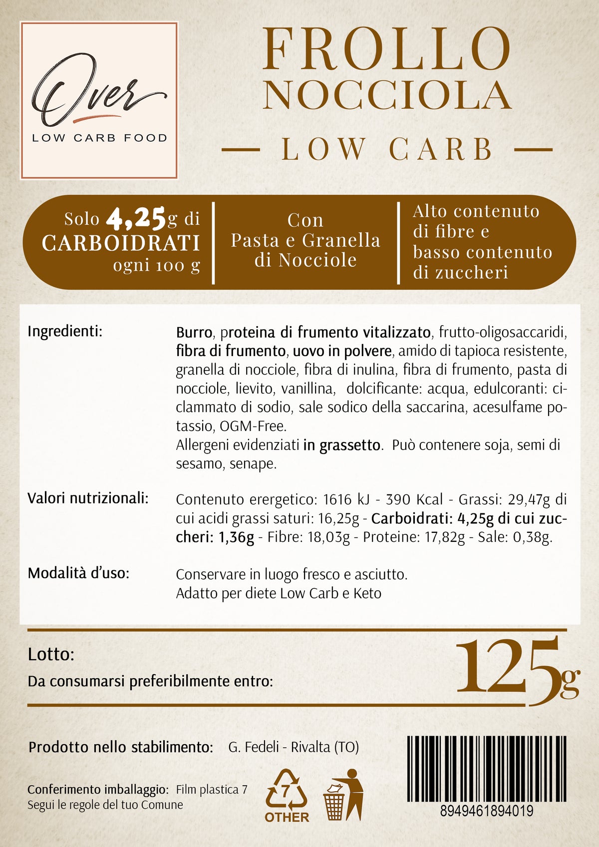 Frollo Nocciola – 125 g