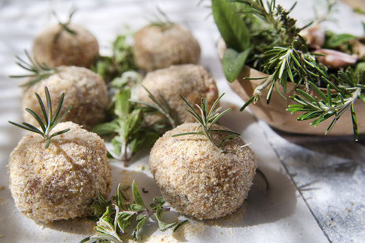 Polpette di vitello al forno con Pangrattato Low Carb e rosmarino