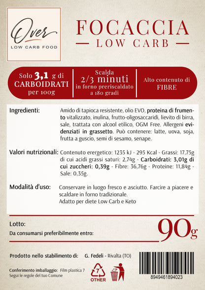 Focaccia Low Carb - 90g