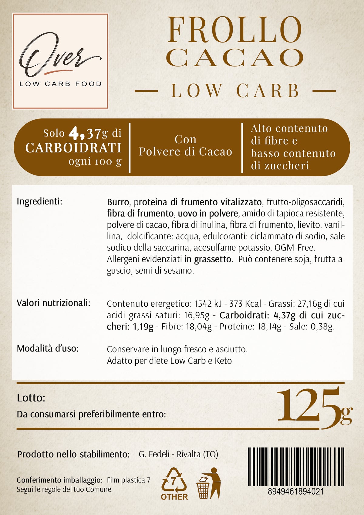 Frollo Cacao - 125g